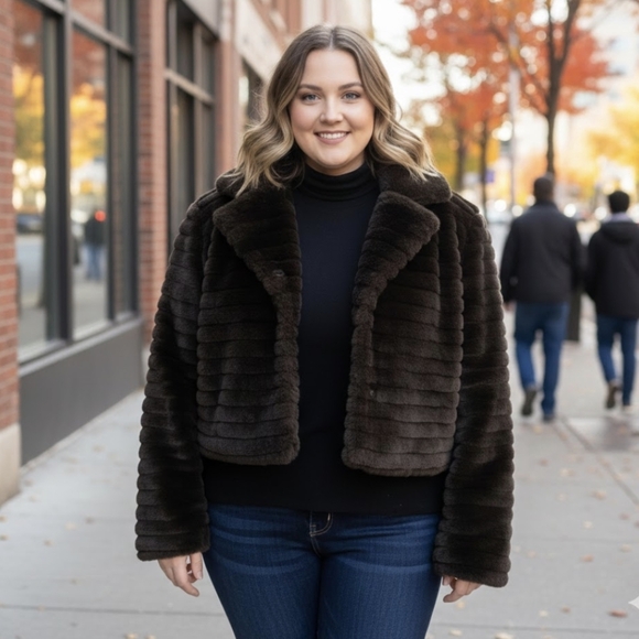 De'rothschild Vintage Faux Mink Coat - Picture 1 of 16